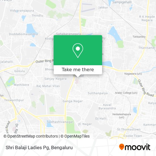 Shri Balaji Ladies Pg map