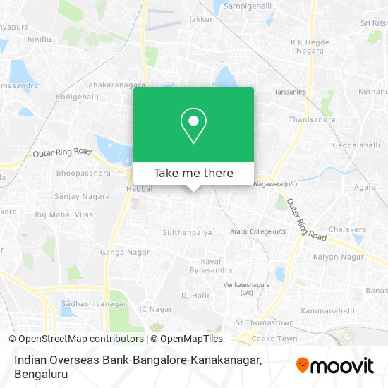 Indian Overseas Bank-Bangalore-Kanakanagar map