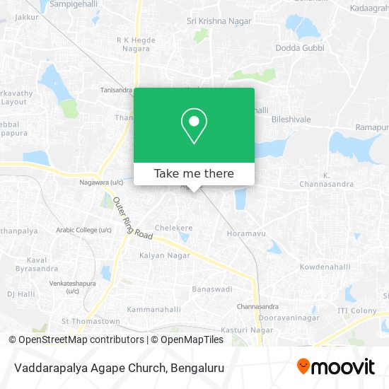 Vaddarapalya Agape Church map