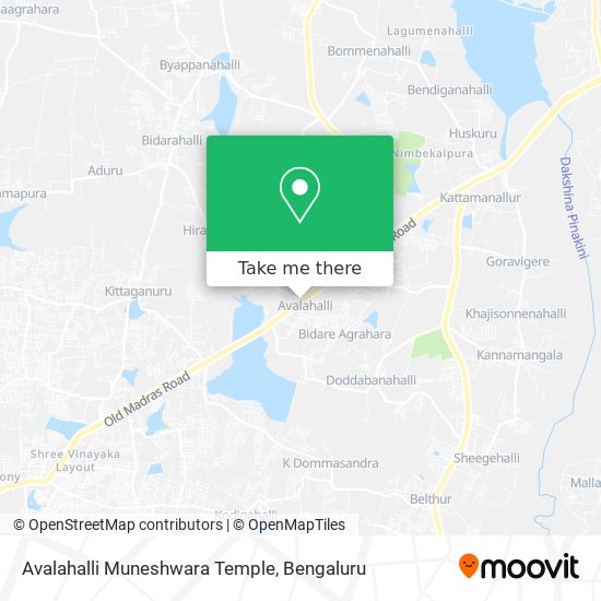 Avalahalli Muneshwara Temple map