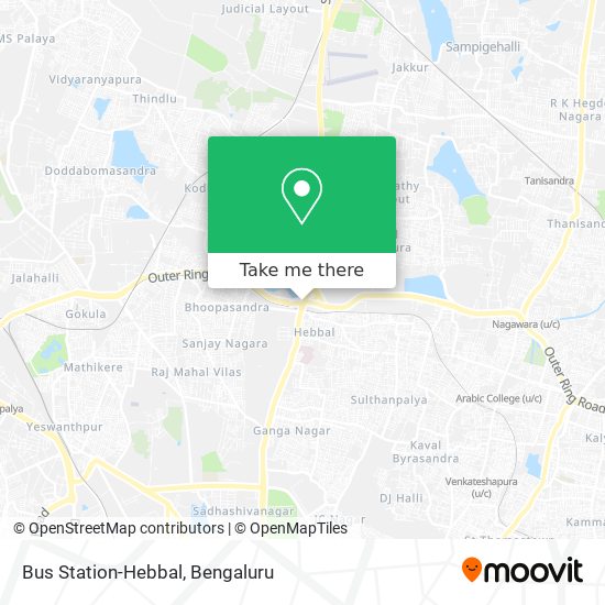 Bus Station-Hebbal map