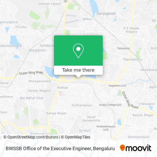 BWSSB Office of the Executive Engineer map