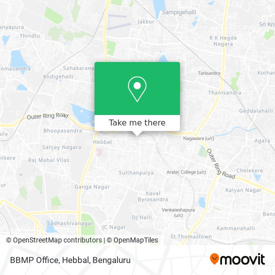 BBMP Office, Hebbal map