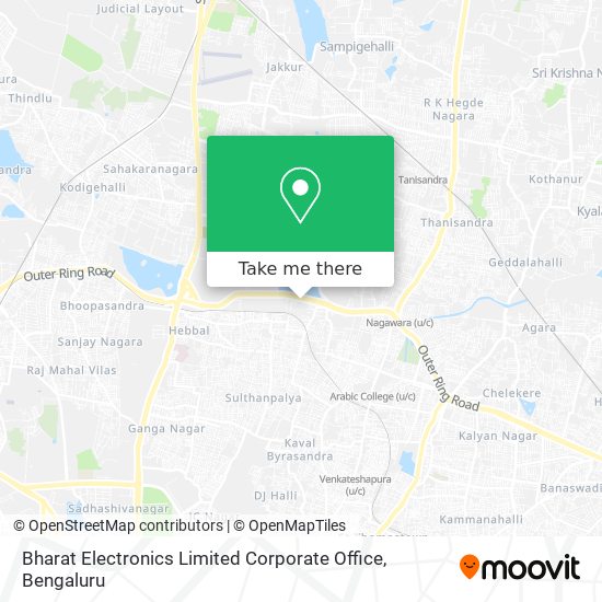 Bharat Electronics Limited Corporate Office map