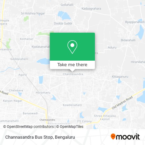 Channasandra Bus Stop map