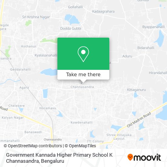 Government Kannada Higher Primary School K Channasandra map