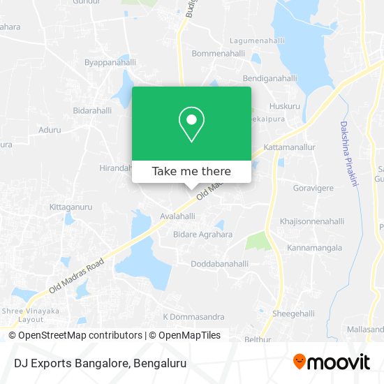 DJ Exports Bangalore map