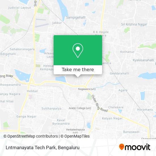 Lntmanayata Tech Park map