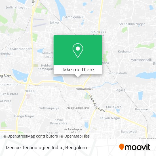 Izenice Technologies India. map
