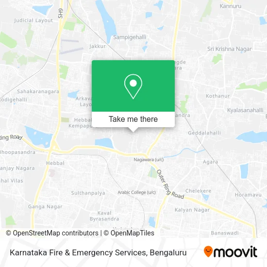Karnataka Fire & Emergency Services map