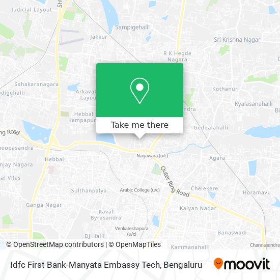 Idfc First Bank-Manyata Embassy Tech map