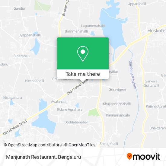 Manjunath Restaurant map