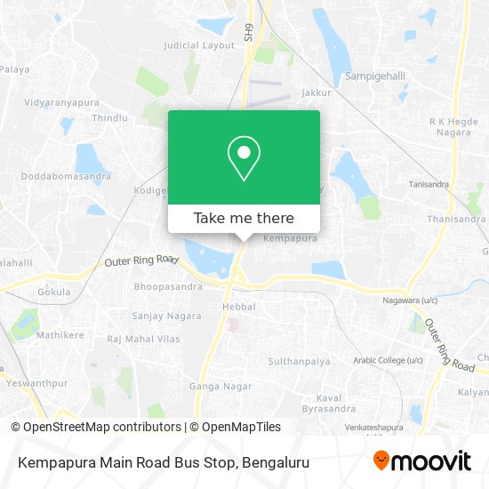 Kempapura Main Road Bus Stop map