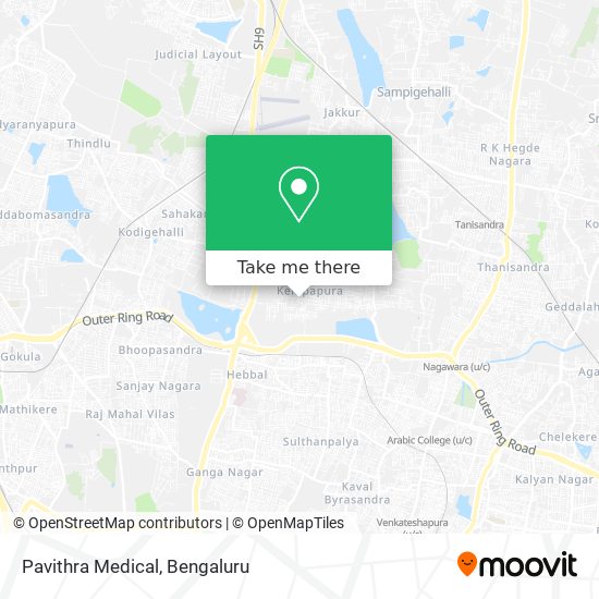 Pavithra Medical map