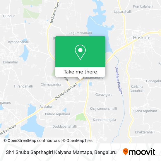 Shri Shuba Sapthagiri Kalyana Mantapa map