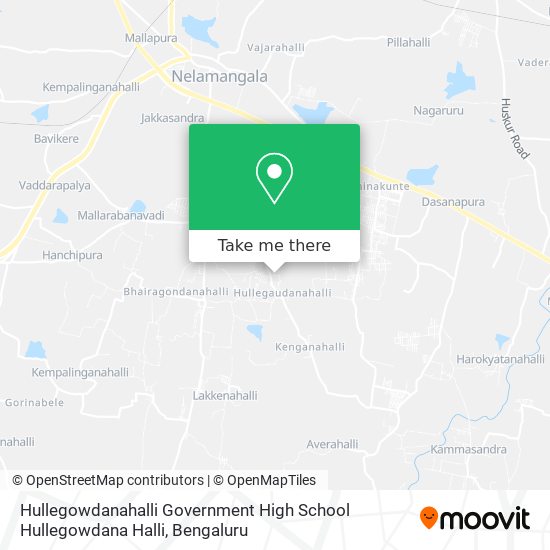 Hullegowdanahalli Government High School Hullegowdana Halli map