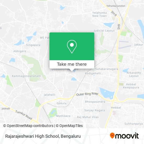 Rajarajeshwari High School map