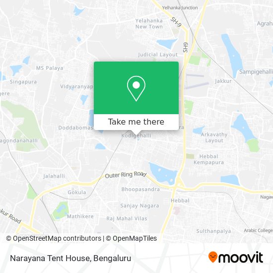 Narayana Tent House map