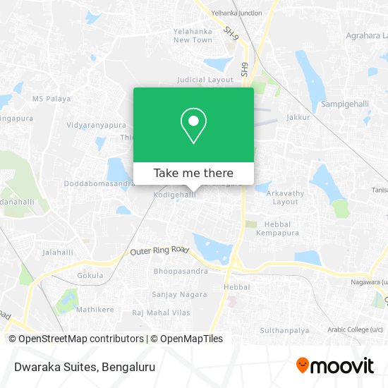 Dwaraka Suites map