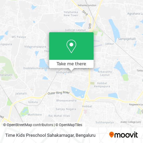 Time Kids Preschool Sahakarnagar map