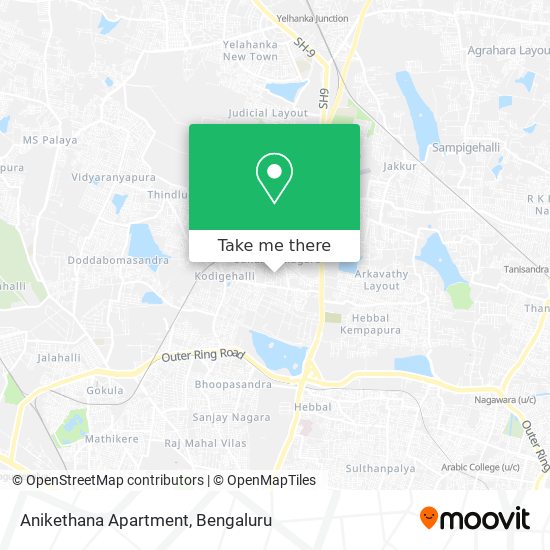 Anikethana Apartment map