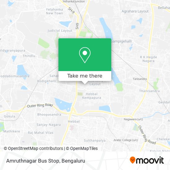 Amruthnagar Bus Stop map