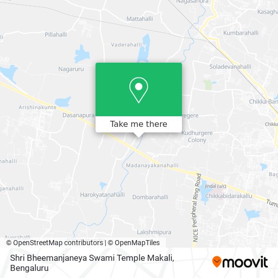 Shri Bheemanjaneya Swami Temple Makali map