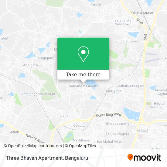 Three Bhavan Apartment map