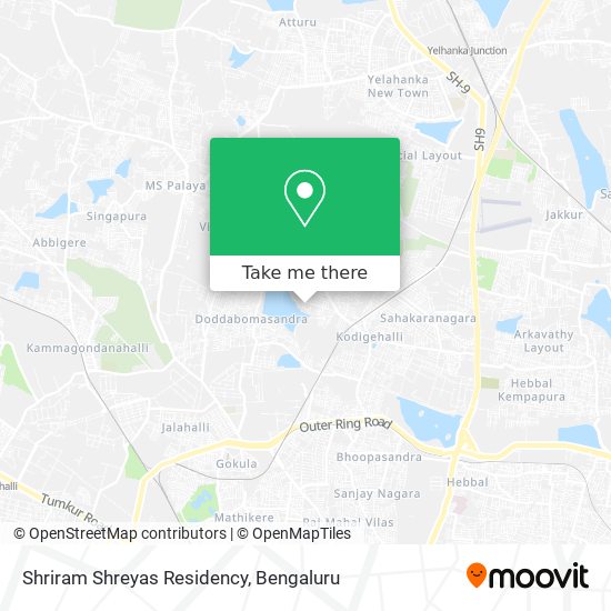 Shriram Shreyas Residency map