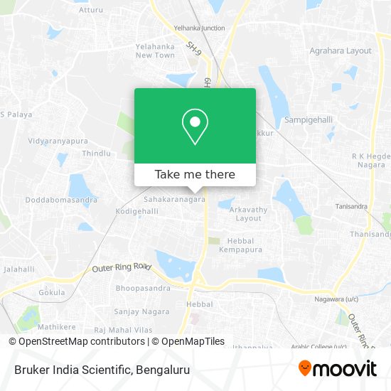 Bruker India Scientific map