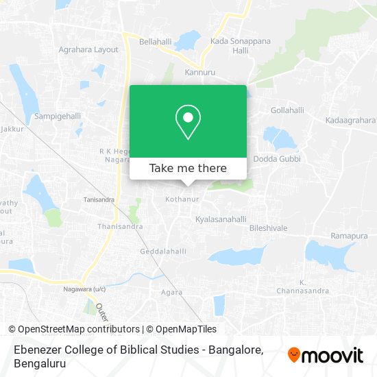 Ebenezer College of Biblical Studies - Bangalore map