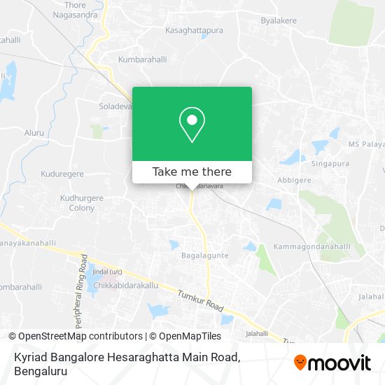 Kyriad Bangalore Hesaraghatta Main Road map