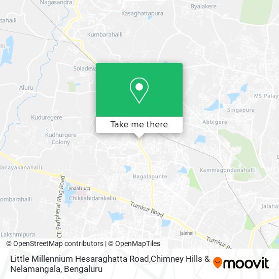 Little Millennium Hesaraghatta Road,Chimney Hills & Nelamangala map