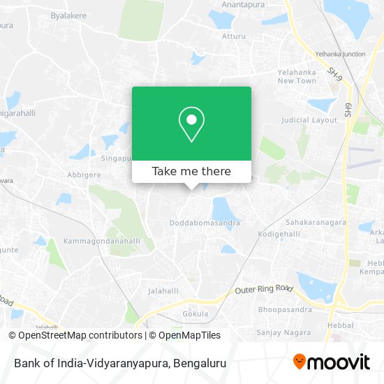 Bank of India-Vidyaranyapura map