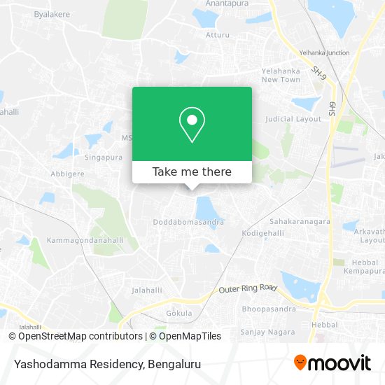 Yashodamma Residency map