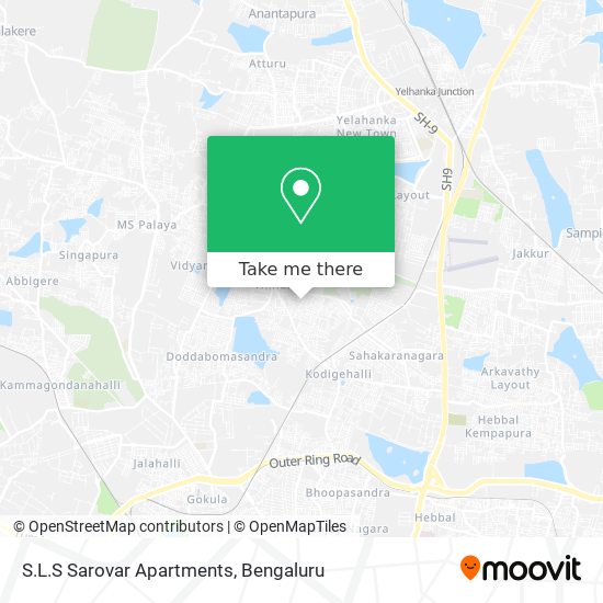 S.L.S Sarovar Apartments map