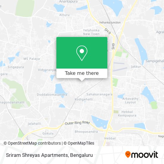 Sriram Shreyas Apartments map