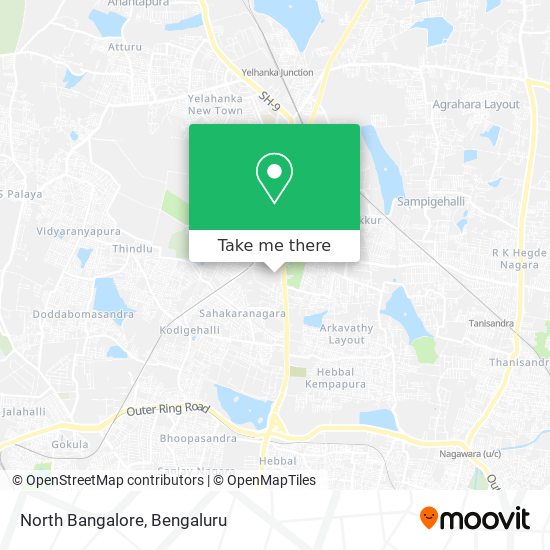 North Bangalore map