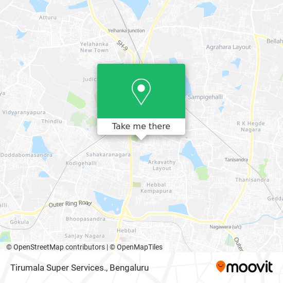 Tirumala Super Services. map