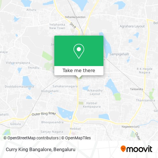 Curry King Bangalore map