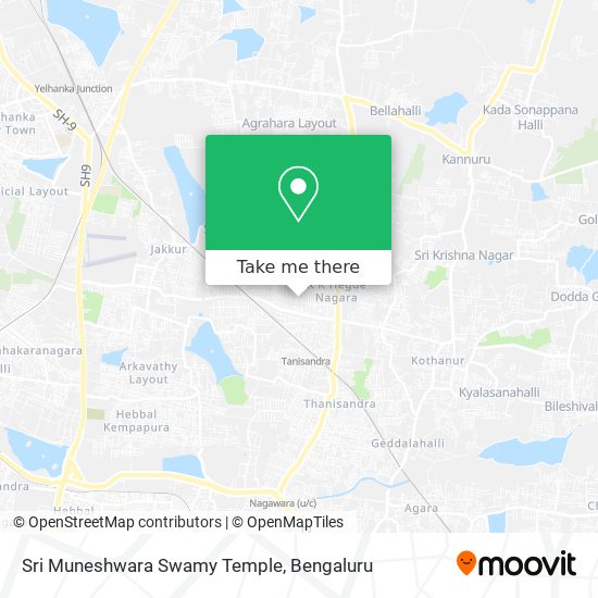 Sri Muneshwara Swamy Temple map
