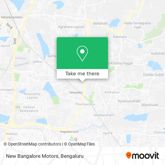 New Bangalore Motors map