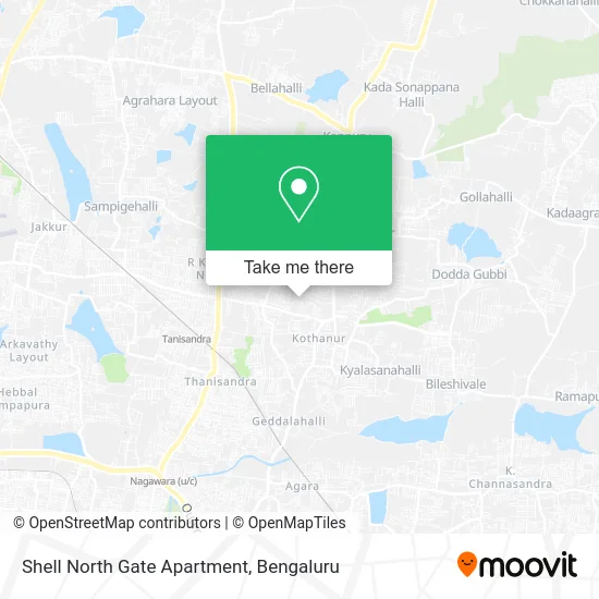 Shell North Gate Apartment map