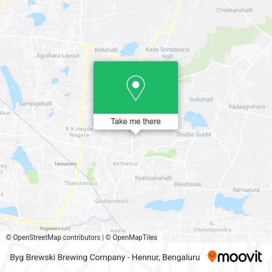 Byg Brewski Brewing Company - Hennur map