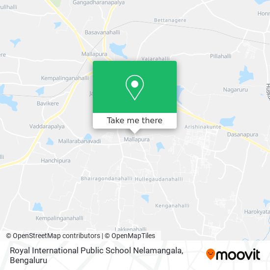 Royal International Public School Nelamangala map