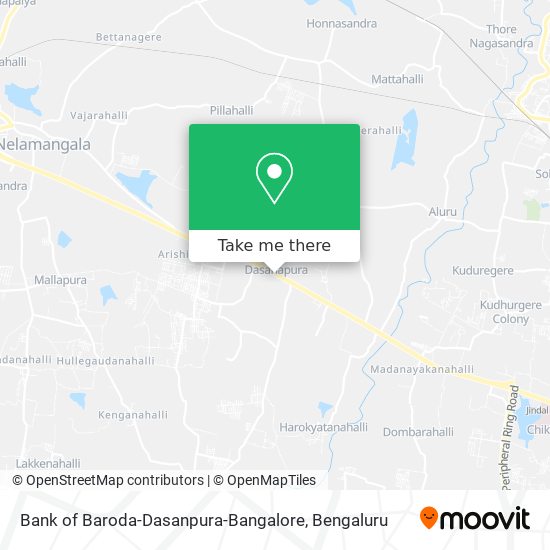 Bank of Baroda-Dasanpura-Bangalore map