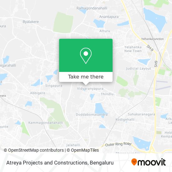 Atreya Projects and Constructions map