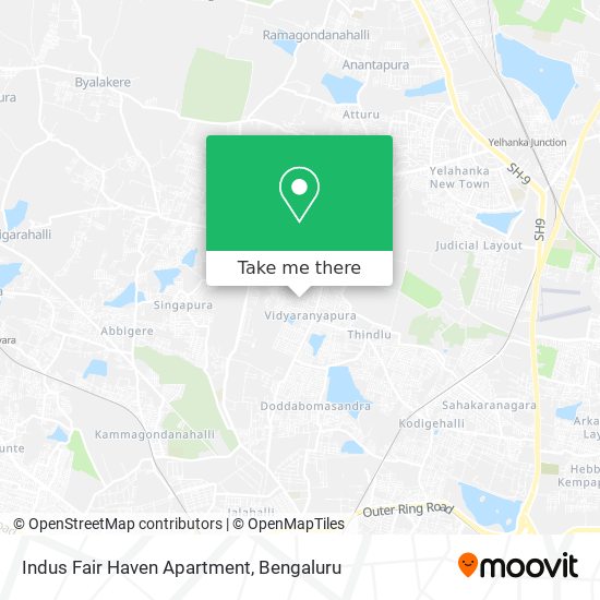 Indus Fair Haven Apartment map