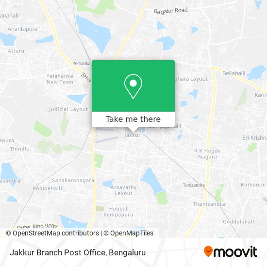 Jakkur Branch Post Office map