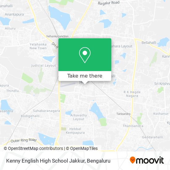 Kenny English High School Jakkur map